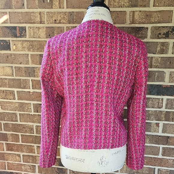J. Crew sz 6 pink tweed blazer - Picture 3 of 11
